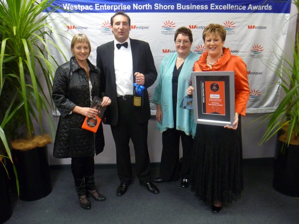 Proud of their achievements: The Bayleys North Shore team is, from left: Debbie Jones, Hayden Stanaway, Debby Stanaway, and Sue Stanaway. Absent Sheryl Campbell 